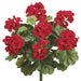19" Outdoor Water Resistant Artificial Geranium Flower Bush -Red (pack of 6) - FBG902-RE