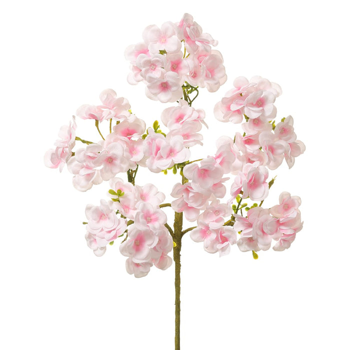 15" Silk Hydrangea Flower Bush -Pink (pack of 12) - FBH067-PK