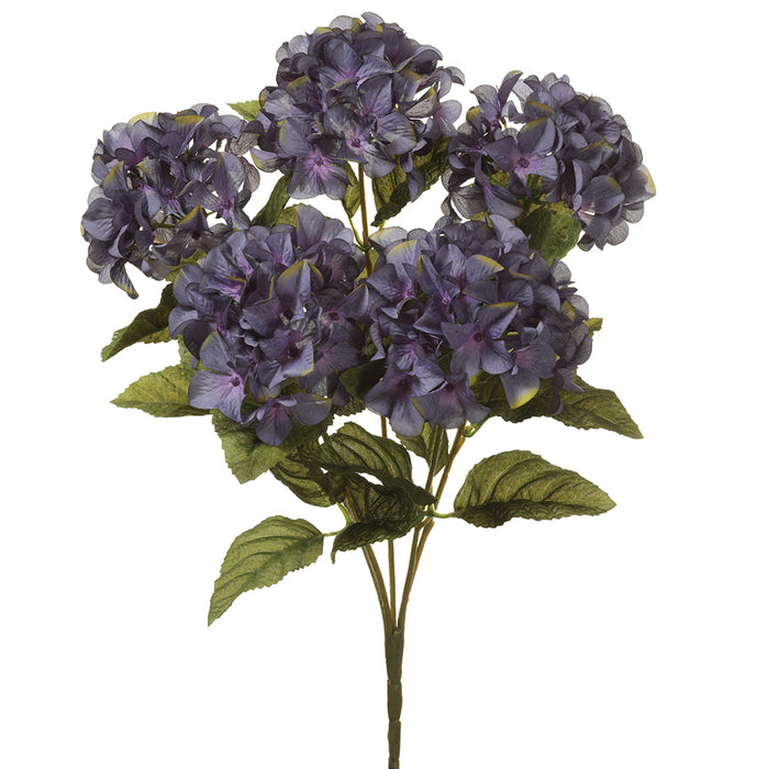 21" Hydrangea Faux Flower Bush -Blue (pack of 12) - FBH105-BL