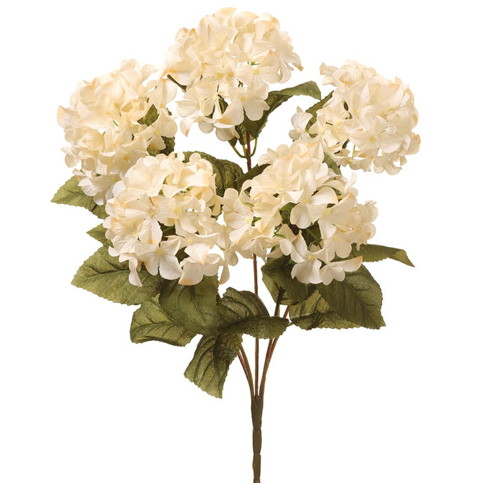 21" Hydrangea Faux Flower Bush -Cream (pack of 12) - FBH105-CR