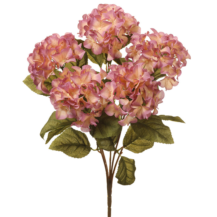 21" Hydrangea Faux Flower Bush -Purple (pack of 12) - FBH105-PU