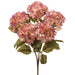 21" Hydrangea Faux Flower Bush -Purple (pack of 12) - FBH105-PU