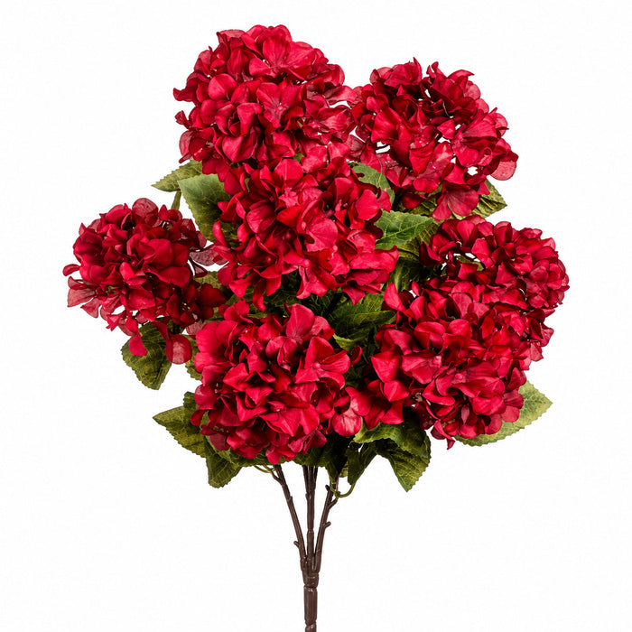 25" Silk Garden Hydrangea Flower Bush -Burgundy (Pack of 12) - FBH108-BU