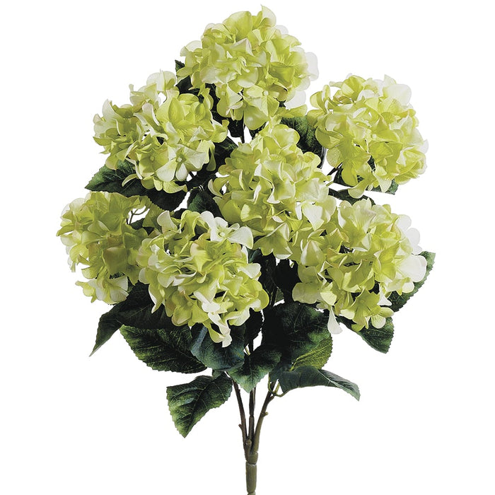 25" Silk Hydrangea Flower Bush -Green (pack of 12) - FBH109-GR