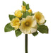 12.5" Hollyhock Silk Flower Stem Bundle -Yellow (pack of 12) - FBH134-YE
