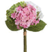 12" Real Touch Hydrangea Silk Flower Bouquet -Pink/Green (Pack of 6) - FBH160-PK/GR