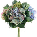 16" Hydrangea & Sedum Silk Flower Bouquet -Purple/Green (Pack of 6) - FBH161-PU/GR