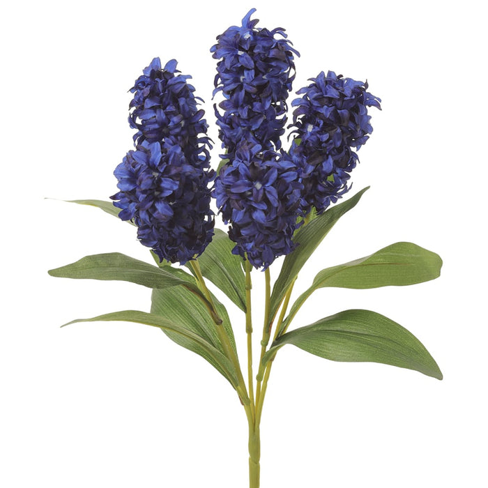 18" Silk Hyacinth Flower Bush -Blue (pack of 12) - FBH406-BL