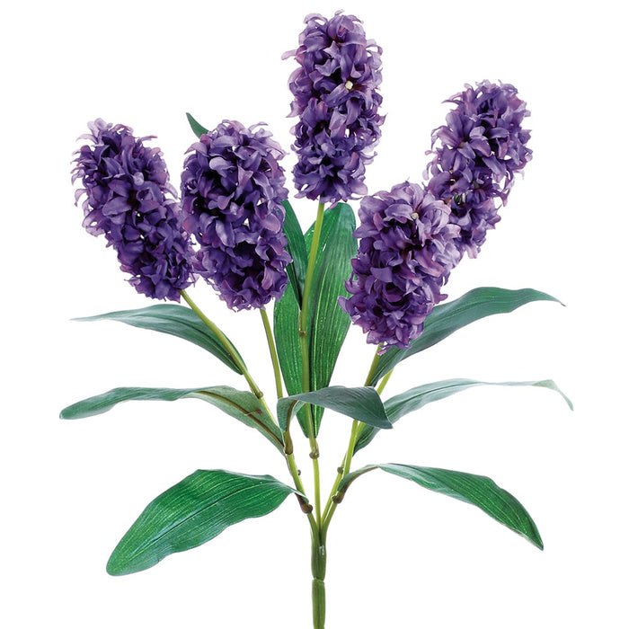 18" Silk Hyacinth Flower Bush -2 Tone Purple (pack of 12) - FBH406-PU/TT