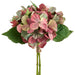 13" Hydrangea Silk Flower Stem Bundle -Mauve/Green (Pack of 12) - FBH500-MV/GR