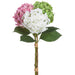 24.5" Real Touch Hydrangea Silk Flower Stem Bundle -Pink/Green (Pack of 6) - FBH526-PK/GR