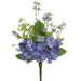 21" Hydrangea, Rose Myrtle & Mint Leaf Silk Flower Bouquet -Helio (Pack of 6) - FBH843-HE