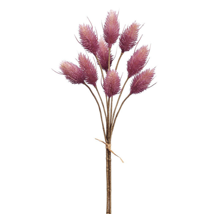 14" Artificial Hare's Tail Flower Stem Bundle -Mauve (pack of 12) - FBH854-MV