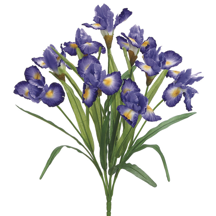 22" Iris Silk Flower Bush -2 Tone Violet (Pack of 12) - FBI311-VI/TT