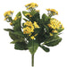 13.5" Silk Kalanchoe Flower Bush -2 Tone Yellow (pack of 6) - FBK107-YE/TT