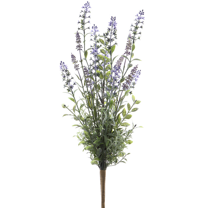 22.5" Lavender Silk Flower Bush -Lavender/Purple (pack of 12) - FBL110-LV/PU
