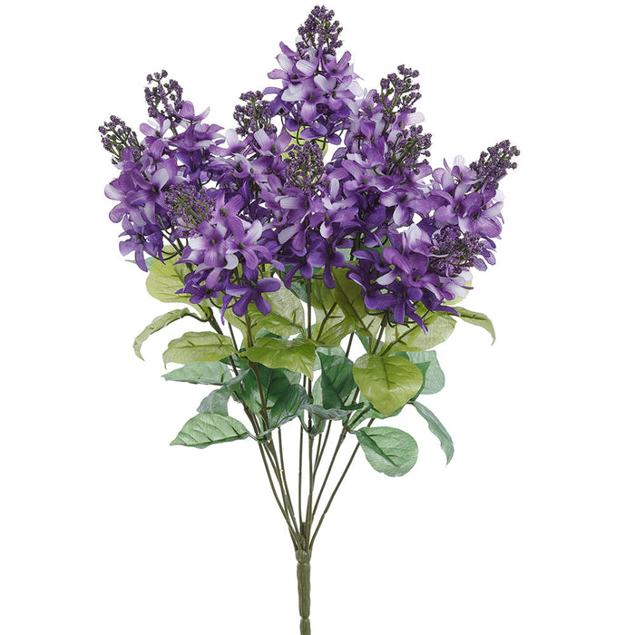 20.5" Lilac Silk Flower Bush -2 Tone Violet (Pack of 12) - FBL178-VI/TT