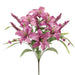 19" Mixed Silk Tiger Lily Flower Bush -Lavender/Purple (pack of 12) - FBL305-LV/PU