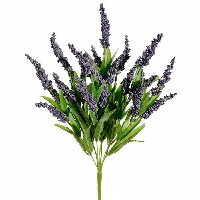 17.5" Silk Lavender Flower Bush -Purple (Pack of 12) - FBL347-PU