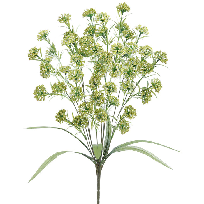 21" Lantana Silk Flower Bush -2 Tone Green (Pack of 12) - FBL348-GR/TT