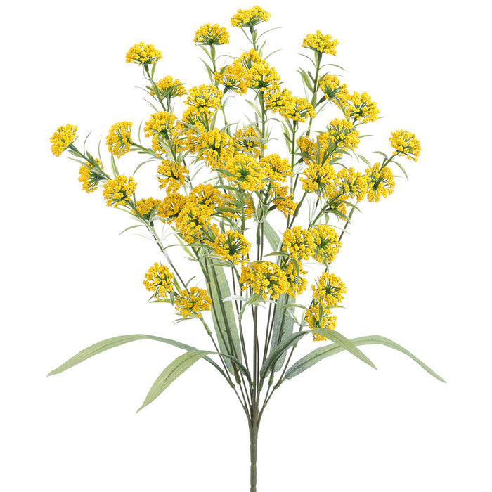 21" Lantana Silk Flower Bush -Yellow (Pack of 12) - FBL348-YE