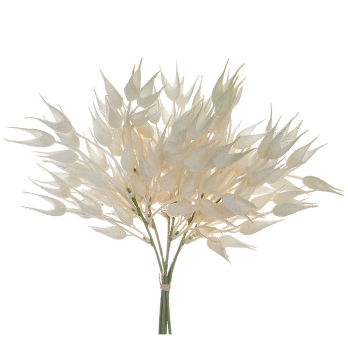 11.5" Dwarf Lilyturf Silk Flower Stem Bundle -Cream (pack of 12) - FBL405-CR