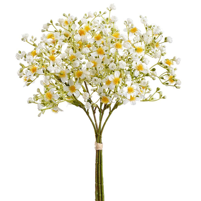 14" Lilac Silk Flower Stem Bundle -White (Pack of 12) - FBL554-WH