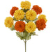 18" Marigold Silk Flower Bush -Flame/Orange (Pack of 12) - FBM003-FL/OR