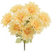 18.5" Dahlia Silk Flower Bush -Cream (Pack of 12) - FBM008-CR
