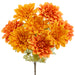 18.5" Dahlia Silk Flower Bush -Orange/Flame (Pack of 12) - FBM008-OR/FL