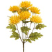 19" Silk Mum Flower Bush -Yellow/Gold (pack of 12) - FBM341-YE/GO