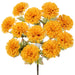 17.5" Silk Large Marigold Flower Bush -Yellow/Gold (pack of 12) - FBM408-YE/GO