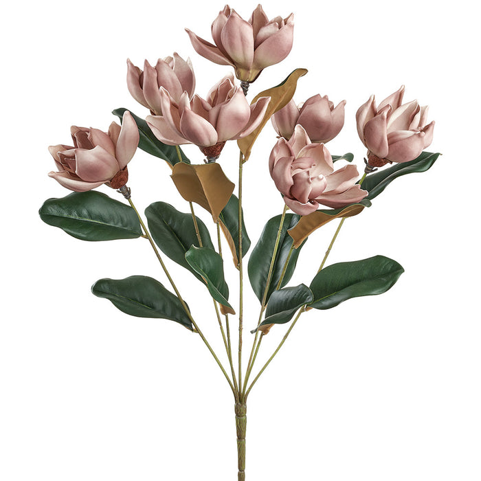 23" Silk Magnolia Flower Bush -Smoke (pack of 4) - FBM742-SM