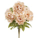 21" Peony Silk Flower Bush -Beige (Pack of 6) - FBP004-BE