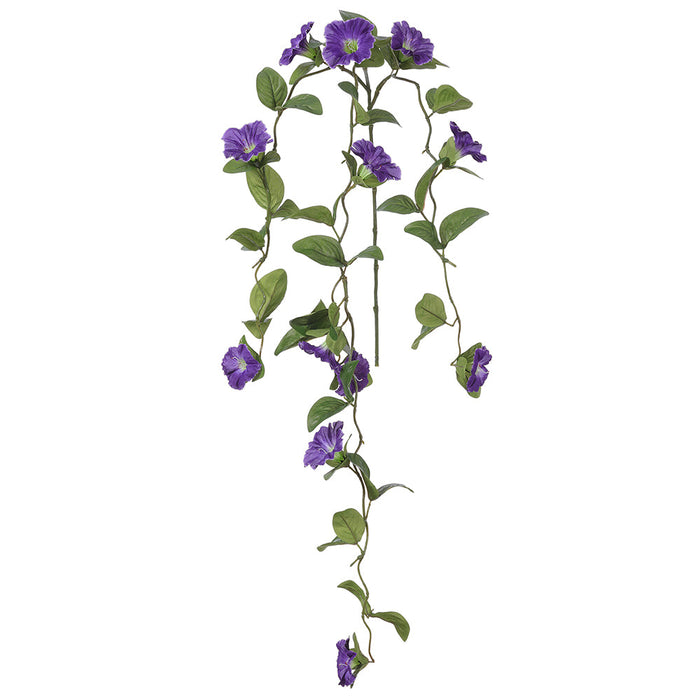 51" Hanging Silk Petunia Flower Bush -Purple (pack of 6) - FBP098-PU