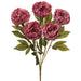 21" Peony Silk Flower Bush -Purple (pack of 12) - FBP125-PU