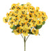 18" Silk Pansy Flower Bush -Yellow (pack of 12) - FBP187-YE