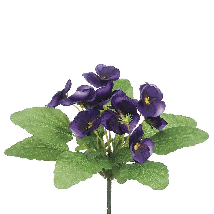 10" Silk Pansy Flower Bush -Purple (pack of 36) - FBP310-PU