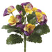 8" Silk Mini Pansy Flower Bush -Lavender/Yellow (pack of 12) - FBP645-LV/YE