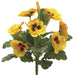 8" Silk Mini Pansy Flower Bush -Yellow (pack of 12) - FBP645-YE