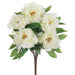 19" Silk Peony Flower Bush -White (pack of 6) - FBP722-WH