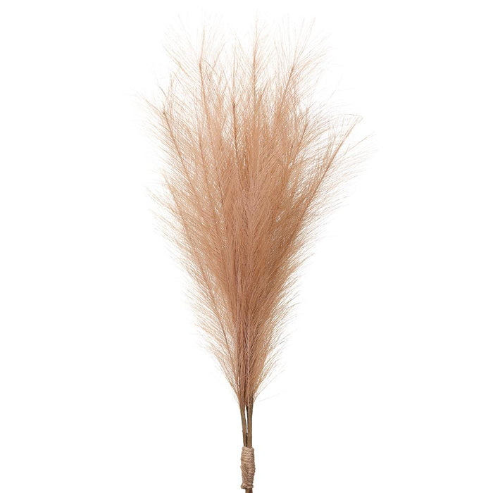 27.5" Artificial Pampas Grass Stem Bundle, Battery LED Pre-Lit -Blush (Pack of 12) - FBP778-BS