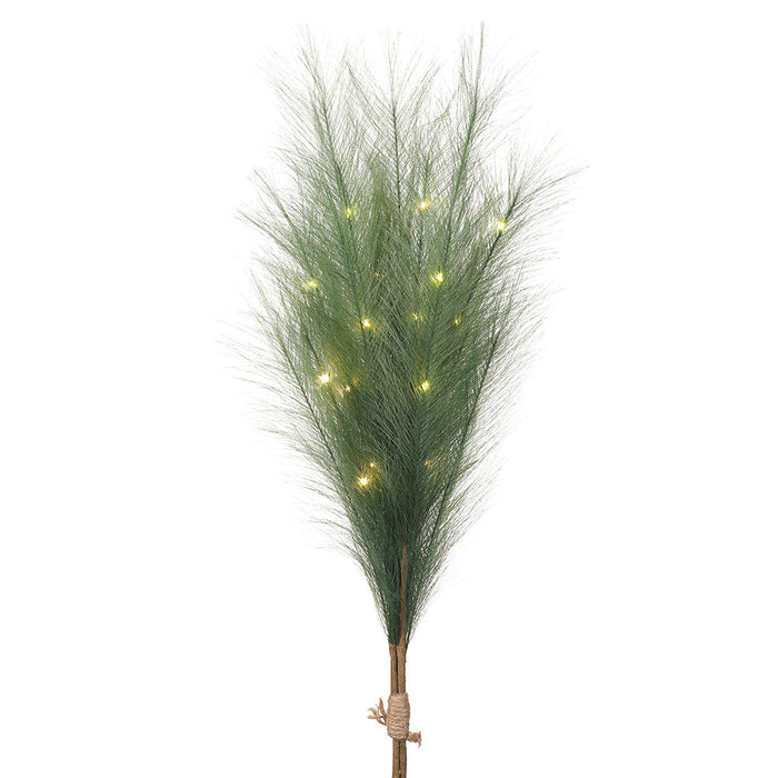 27.5" Artificial Pampas Grass Stem Bundle, Battery LED Pre-Lit -Green (Pack of 12) - FBP778-GR