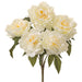 17" Silk Peony Flower Bush -Cream (pack of 12) - FBP791-CR