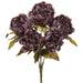 18" Peony Silk Flower Bush -Purple (pack of 8) - FBP794-PU