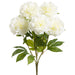 24" Peony Silk Flower Bush -Cream (Pack of 6) - FBP962-CR