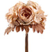 11" Rose & Hydrangea Silk Flower Bouquet -Cream/Green (pack of 12) - FBQ002-CR/GR