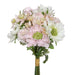 13" Scabiosa & Orlaya Lace Silk Flower Bouquet -Pink/Cream (pack of 6) - FBQ014-PK/CR
