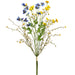22" Daisy & Pansy Silk Flower Stem Bundle -Mixed Colors (pack of 12) - FBQ018-MX