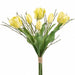 15" Tulip Flower & Grass Silk Flower Bouquet -Yellow (Pack of 12) - FBQ052-YE